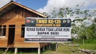 Meski Terkendala Bahan Material,Pembangunan RTLH Rumah Pak Dedi di Desa Pangkalan Terap Capai Progres 70 Persen