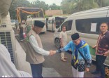 Wawako Azhar Hamzah Sambut Jamaah Haji Sungai Penuh di Asrama Haji Jambi, Doakan Jadi Haji Mabrur