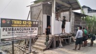 Hadirkan Fasilitas Sehat Bagi Siswa dan warga, Pembangunan MCK SD 013 Pangkalan Terap Segera Siap Digunakan