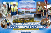 Bupati Monadi Dampingi Gubernur Al Haris Letakkan Batu Pertama RSUD Kerinci
