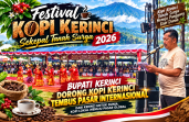 Festival Kopi Kerinci 2026 Resmi Dibuka, Bupati Monadi Dorong Kopi Lokal Tembus Pasar Internasional