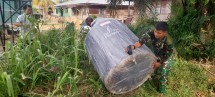 Siap Manfaatkan Air Bersih, Pembangunan Sumur Bor TMMD ke-129 Kodim 0313/KPR di Musholla Alfaizin Rampung 100 Persen.