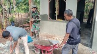 Rumah Nyak Ubit Perlahan Bangkit, Satgas TMMD ke 129 Wujudkan Hunian Layak untuk warga Kurang Mampu.