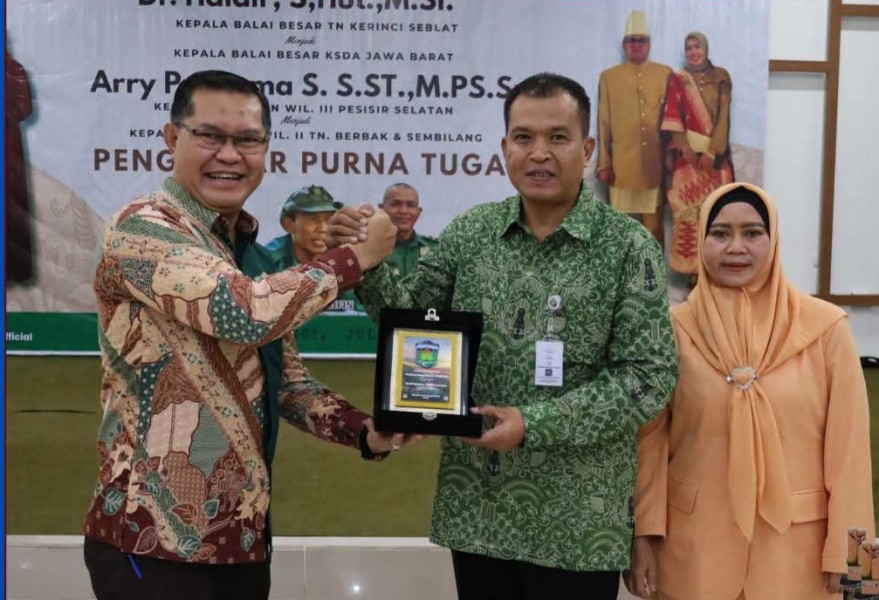 Wali Kota Sungai Penuh Lepas Kepala Balai Besar TNKS, Apresiasi Dedikasi Haidir Jaga Kelestarian Hutan