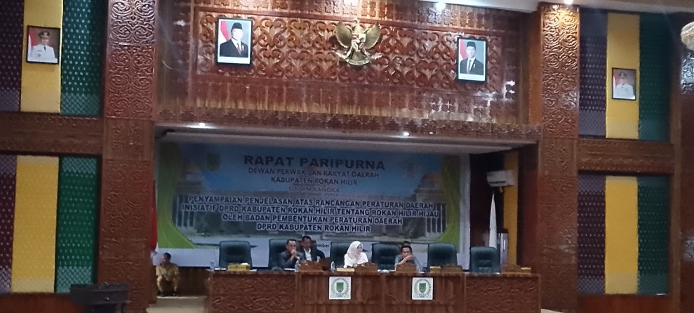 Rapat Paripurna DPRD Rohil Tentang Ranperda Rohil Hijau Di Skor 2 Kali , Ini Paparkan Bapemperda