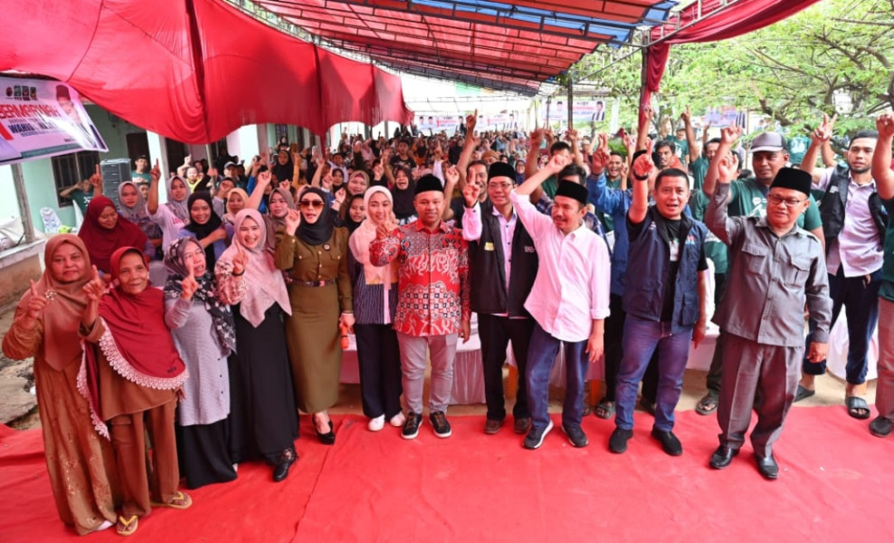 Cagubri Nomor Urut Satu Abdul Wahid Menggelar Kampanye di Kec. Bathin Solapan dan Pinggir
