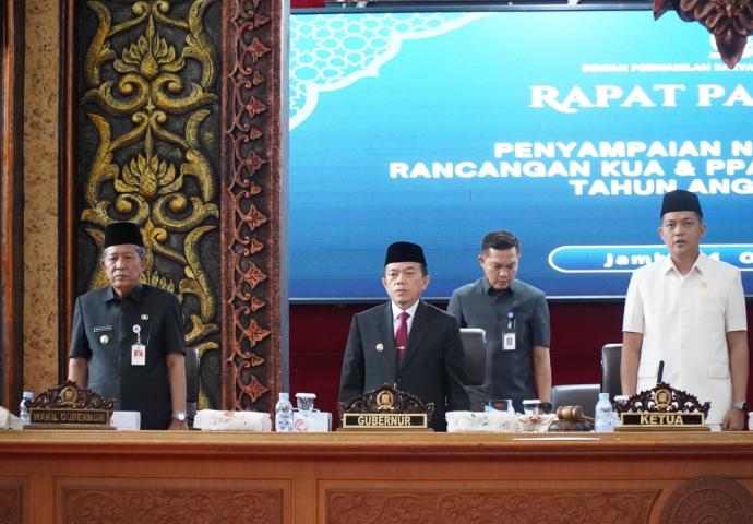 Pro-Jambi Jadi Prioritas Utama, Gubernur Al Haris Sampaikan Nota Pengantar KUA-PPAS APBD 2026