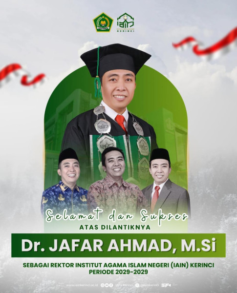 Jafar Ahmad Resmi Dilantik Menjadi Rektor IAIN Kerinci