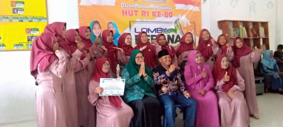 Memeriahkan HUT RI Ke- 80 ,TIM PKK Sei Bakau Gelar Lomba Musik Rebana