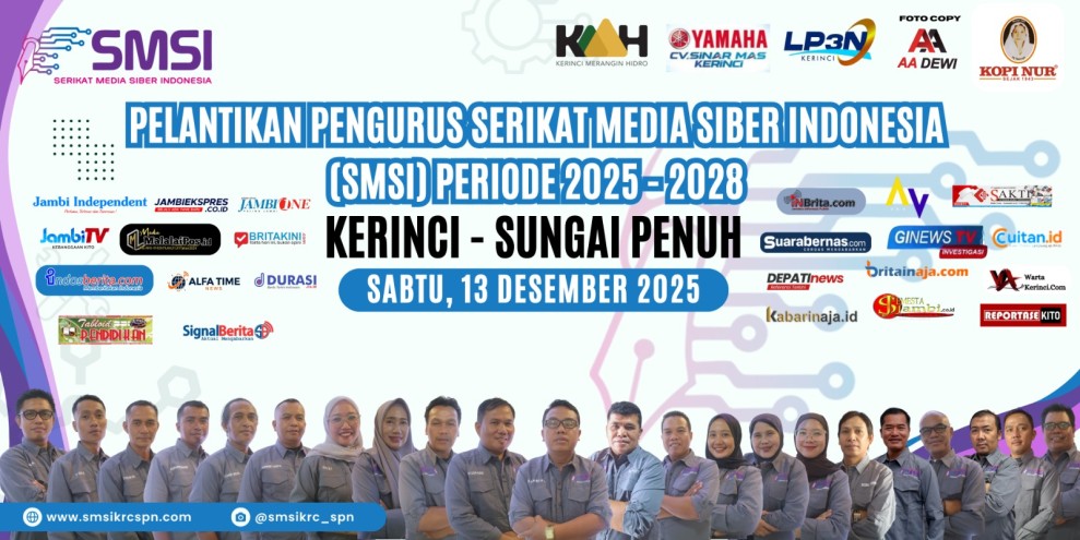 SMSI Kerinci–Sungai Penuh Resmi Dilantik Besok: Panitia Pastikan Acara Siap Total