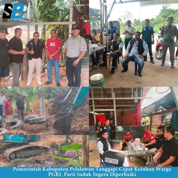 Pemerintah Kabupaten Pelalawan Tanggapi Cepat Keluhan Warga PGRI, Parit Induk Segera Diperbaiki