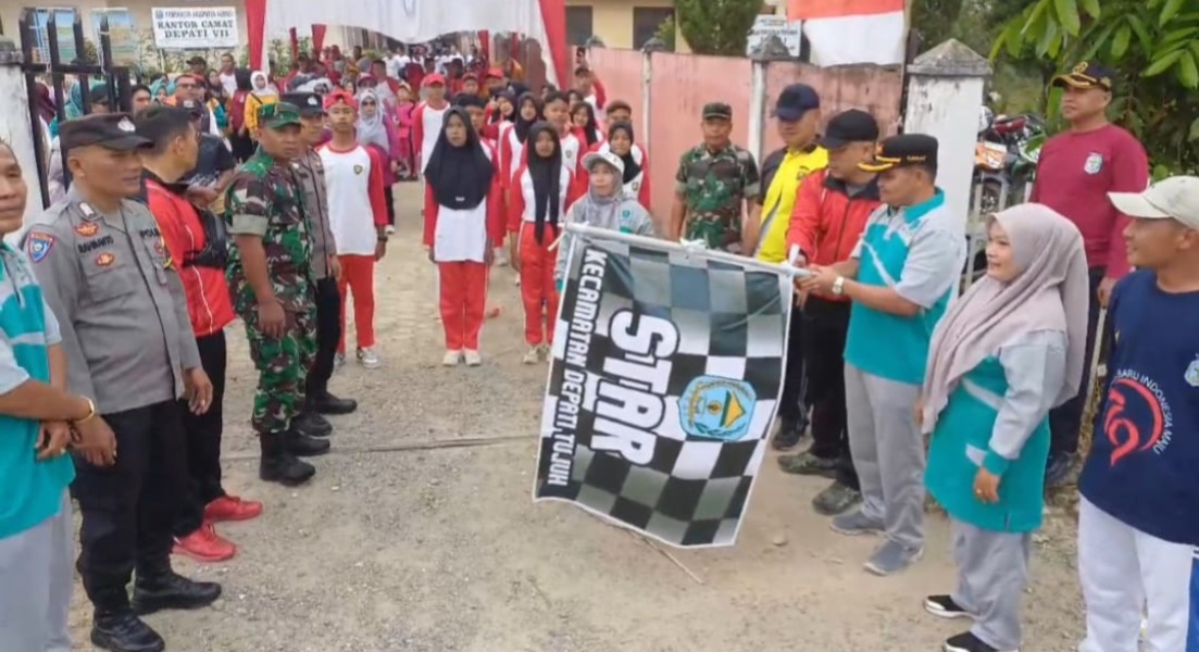 Sambut Tujuhbelasan, Kecamatan Depati Tujuh Meriahkan Jalan Santai Bertabur Hadiah