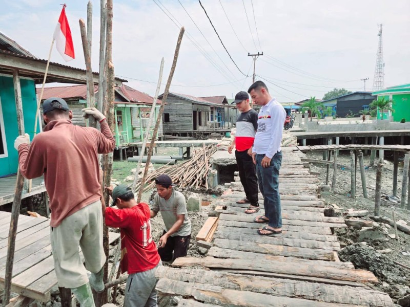 Pemkab Rohil Gesa Perbaikan Kerusakan Jalan Di Panipahan