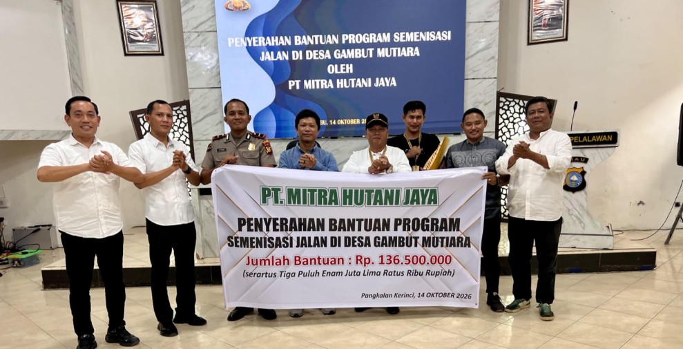 Salurkan CSR, PT MHJ Diapresiasi Warga Desa Gambut Mutiara