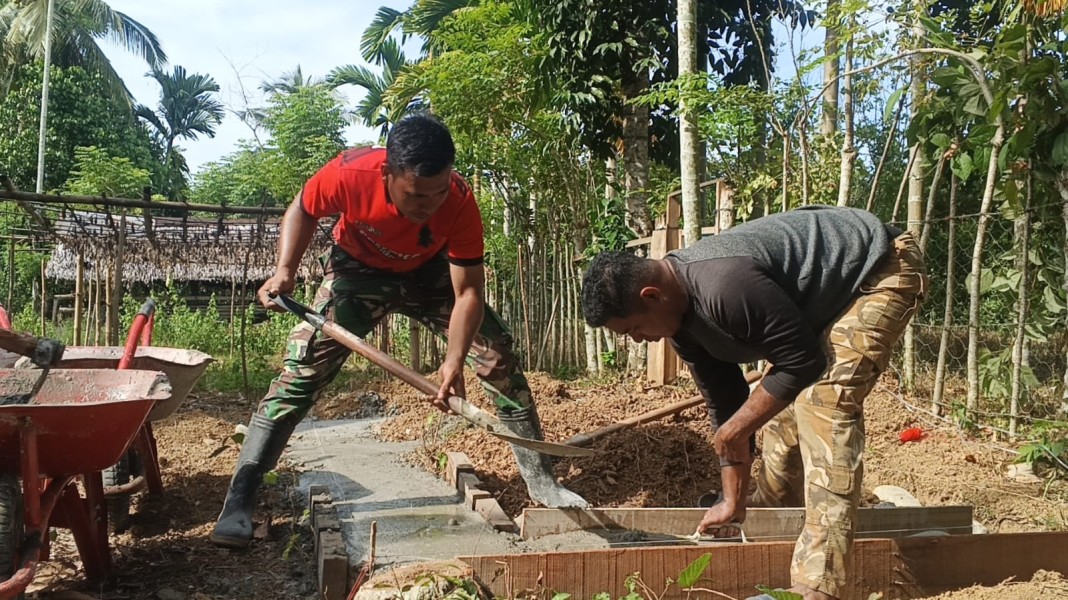 Pembangunan 5 Titik MCK TMMD Ke-129 Kodim 0102/Pidie Masuk Tahap Pengecoran Pondasi