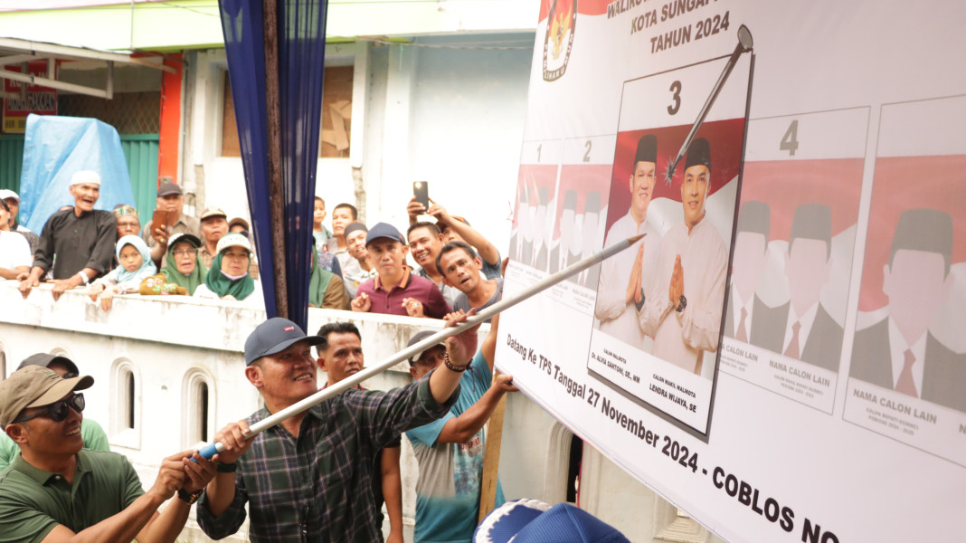 Simulasi Pencoblosan, Jangan Lihat Kiri Kanan, CiblosTengah No Urut 3