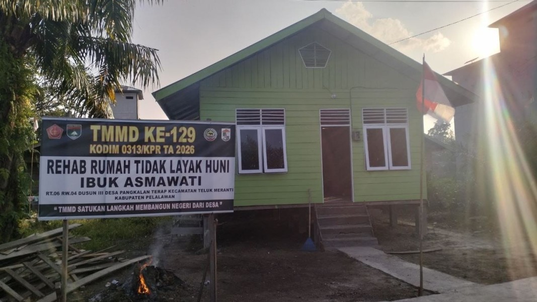 Rampung 100 Persen, Rumah Baru Ibu Asmawati Hasil Karya Satgas TMMD ke-129 Siap Dihuni