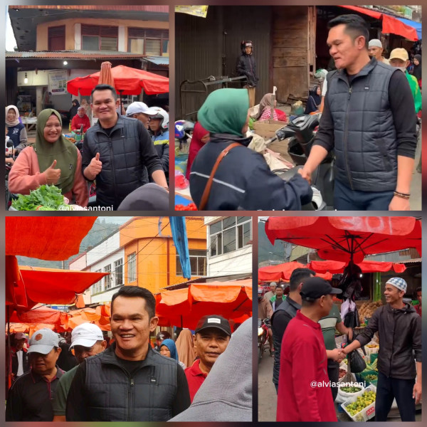Temui Masyarakat Dan Pedagang Tanjung Bajure,  Bacawako Antos Disambut Antusias