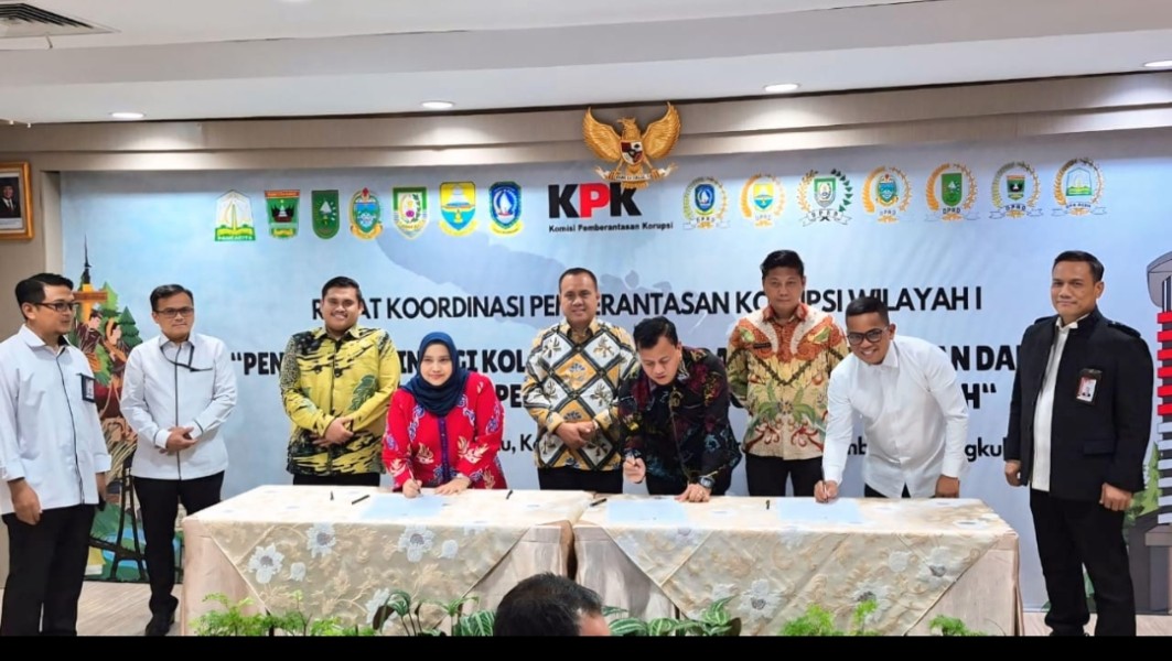 Rakor Dengan KPK RI, Bupati H Zukri SM Komitmen Wujudkan Tata Kelola Pemerintahan yang Bersih