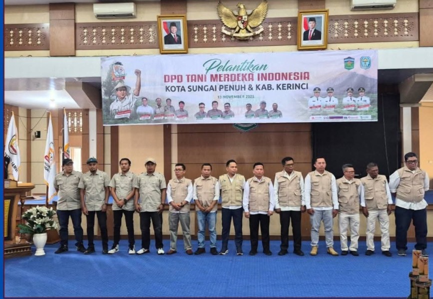 Wawako Azhar Hamzah Hadiri Pelantikan Tani Merdeka: Wujud Sinergi Majukan Pertanian Sungai Penuh dan Kerinci