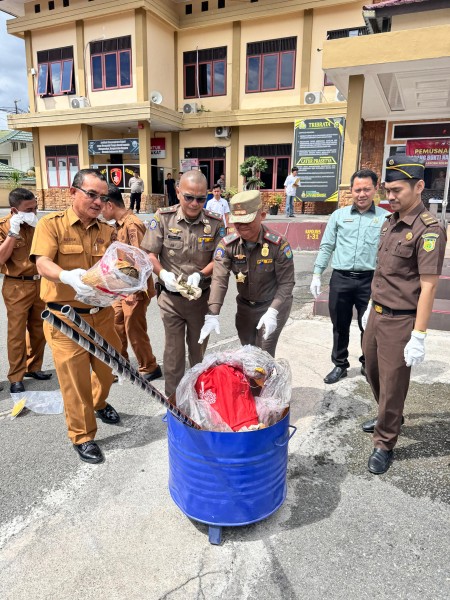 Polres Kerinci Musnahkan Sabu dan Ganja dari 18 Perkara, Wujud Komitmen Berantas Narkotika