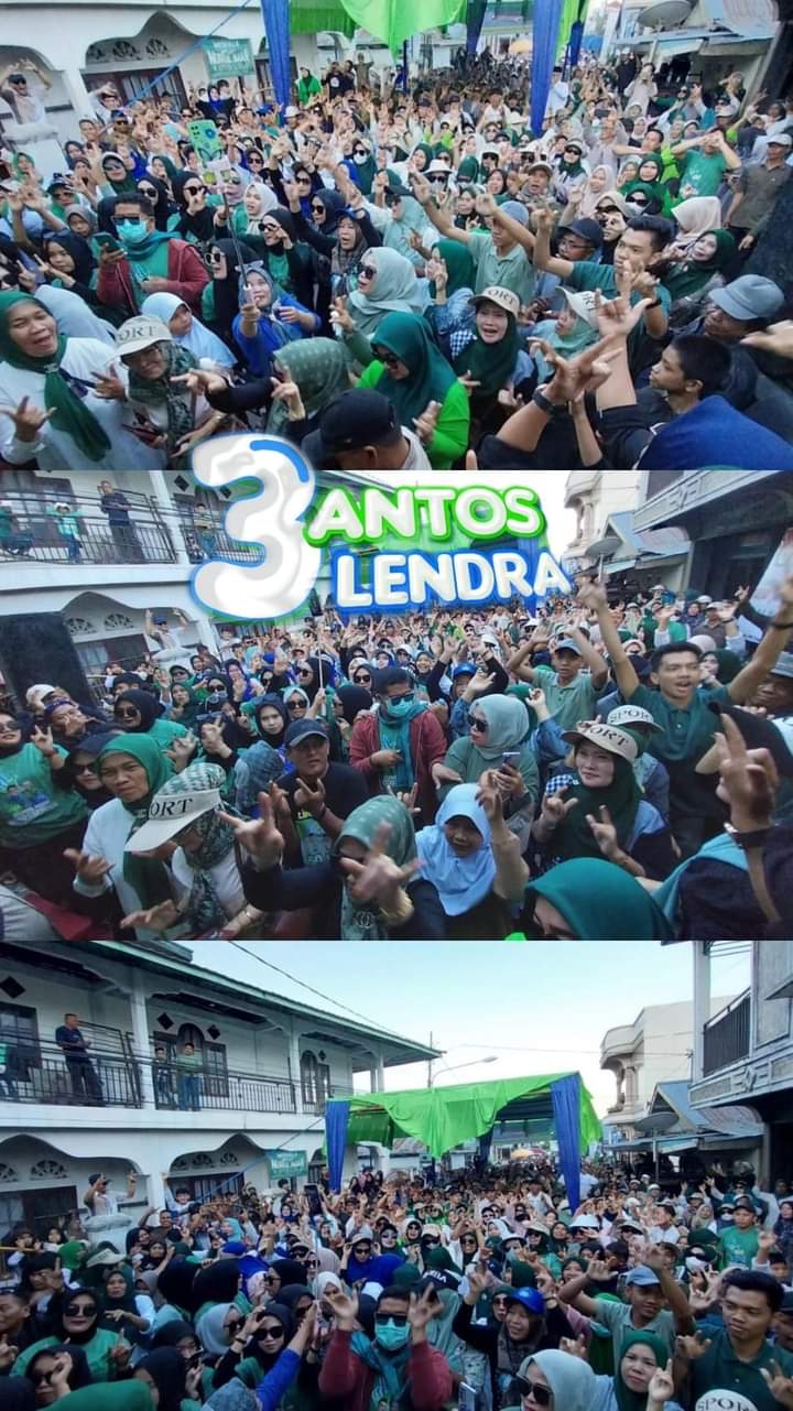 Membludak…! Simpatisan Antos-Lendra Goyang  Pesisir Bukit