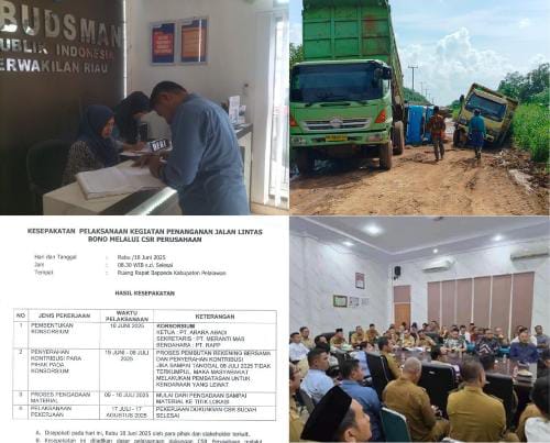 Jalan Rusak Parah, Aliansi Pemuda Desa Kubangan Laporkan 4 Perusahaan ke Ombudsman Janji Konsorsium Tak Kunjung Realisasi, Aliansi: Kalau Hujan Duluan, Wassalam Itu Timbunan!