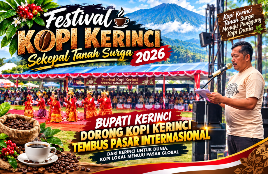 Festival Kopi Kerinci 2026 Resmi Dibuka, Bupati Monadi Dorong Kopi Lokal Tembus Pasar Internasional