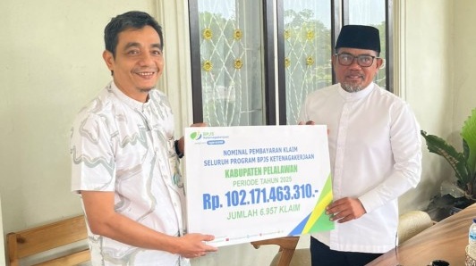Bupati Zukri Apresiasi Kinerja BPJS Ketenagakerjaan, Klaim 2025 di Pelalawan Tembus Rp102 Miliar