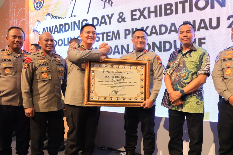 Polres Rohil Peringkat Terbaik Ke 5 Se-Polda Riau Coolyng System Pilkada 2024