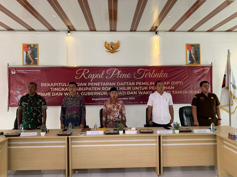 Rapat Pleno KPU Rohil Tetap DPT Pilkada Serentak Total 462.656