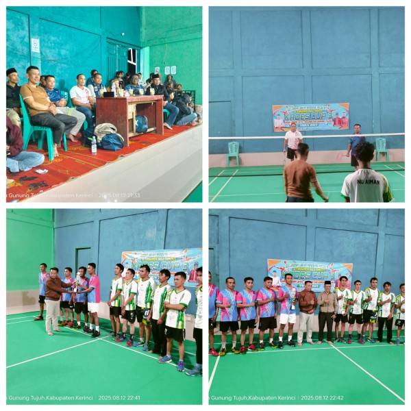 Kades Jernih Jaya Resmi Tutup Turnamen Badminton Kades Cup ke-3 Tahun 2025