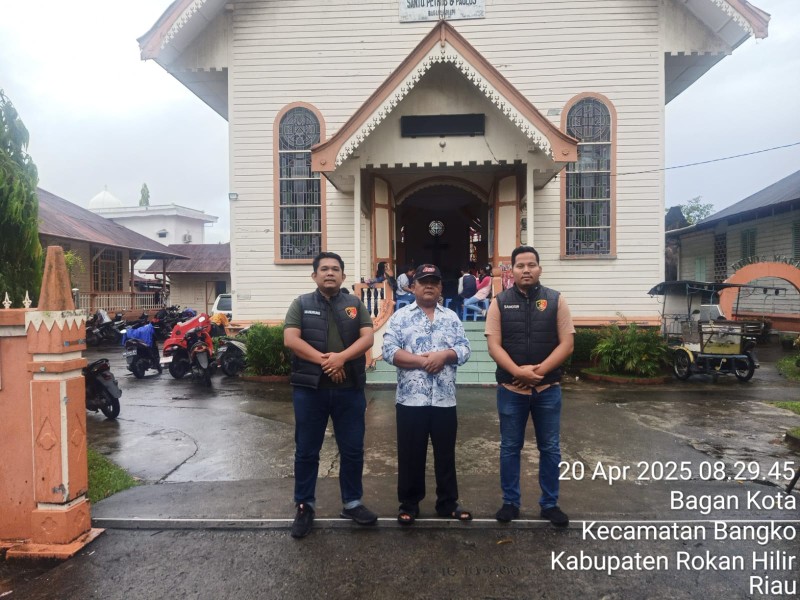 Hari Paskah Polsek Bangko Patroli Dan pengamanan Gereja