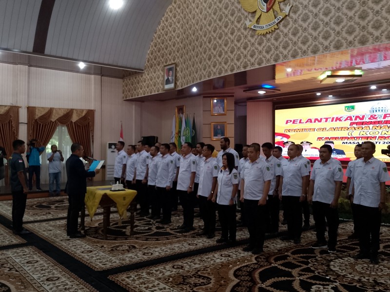 Riwansyah Dilantik Sebagai Ketua Koni , Koni Riau Sebut Sarana Olah Raga Di Rohil Belum Memiliki Standar
