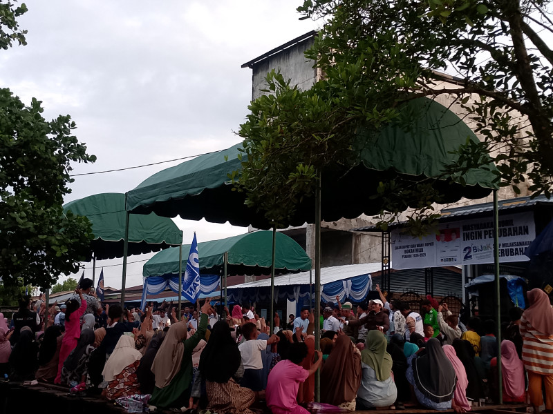 Kampanye Tatap Muka Paslon H. Bistamam -Jhony Charles di Palika, Masyarakat Hadir Tumpah Ruah
