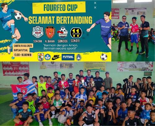 FOURFEO CUP: SDN 008, SDIT Al Bayan, SDN 006, dan SDN 011 Adu Sportivitas di Ajang Futsal EL BARELA