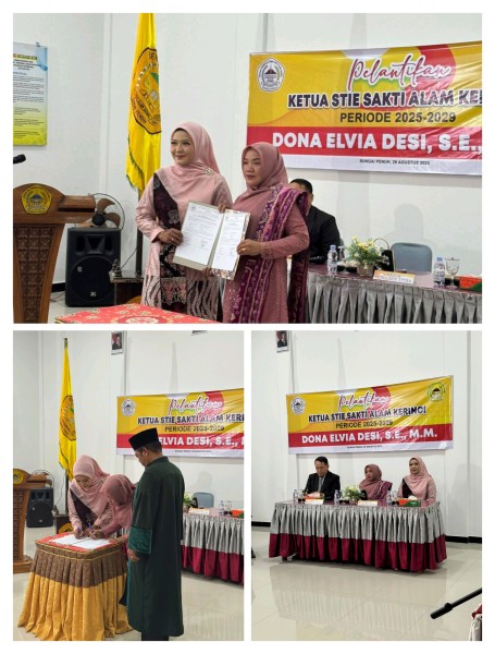 Dona Elvia Resmi Dilantik Sebagai Ketua STIE SAK