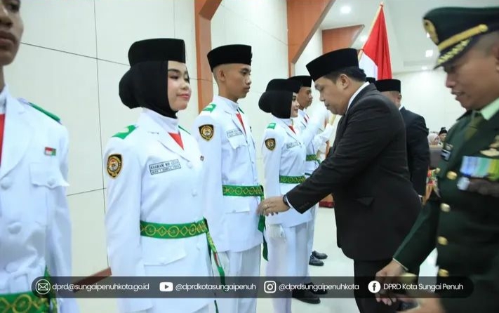 Paskibraka Sungai Penuh 2026 Dikukuhkan, Hutri Randa: Jalankan Tugas dengan Bangga dan Tanggung Jawab