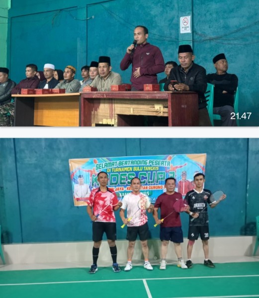 Kades Jernih Jaya Buka Turnamen Badminton Kades Cup 2025