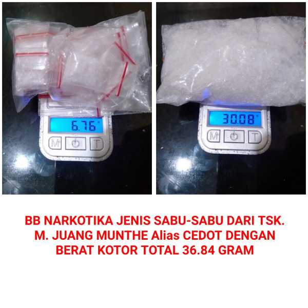 Terlibat Narkotika Sabu, Cedot Di Ciduk Polisi