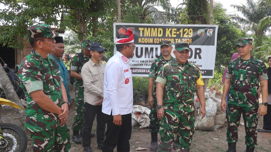 Tinjau Hasil Pembangunan TMMD ke-129, Tim Wasev Mabesad  Brigjen TNI Zulfirman Chaniago, S.I.P., M.Han Evaluasi Sasaran Fisik