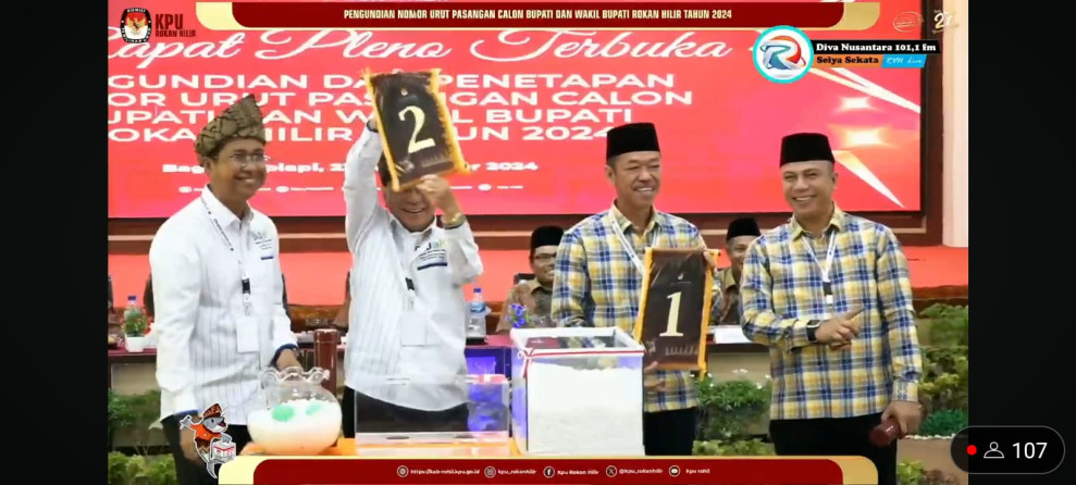 Paslon Bistamam- Jhony Charles, Mendapat Undian Nomor 2