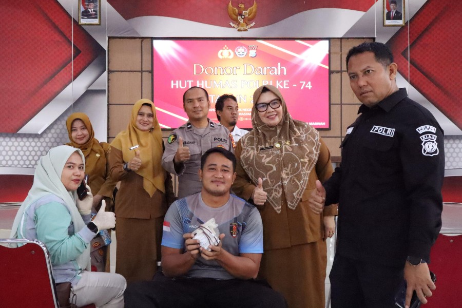 Polres Rohil Gandeng PMI Gelar Donor Darah Serentak