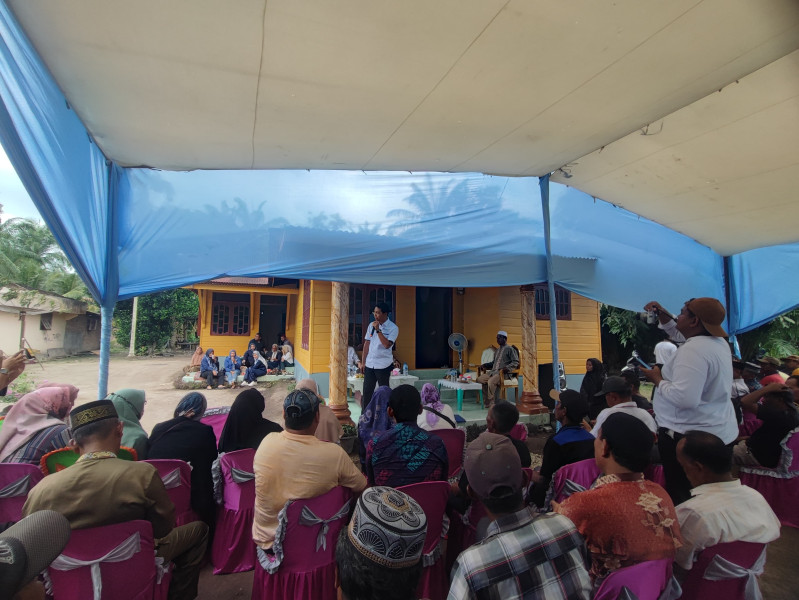 Kampanye di Teluk Nilap Kuba , Jhony Charles Sebut Dana Particing Interes PHR Bisa Bangun PKS dan Insfrastruktur