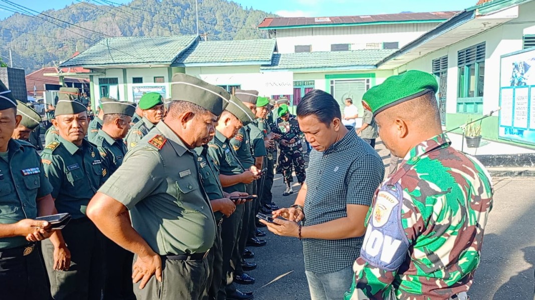 Cegah Judi Online, Kodim 0417/ Kerinci Periksa HP Prajurit